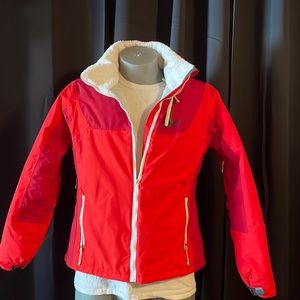 Lopped Women’s size large red ski jacket zip up